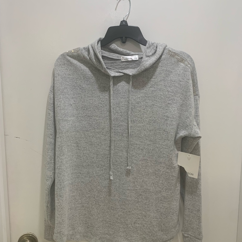 2/$5 Women’s89th + Madison Hoodie Soft Long Sleeve Rhinestones
